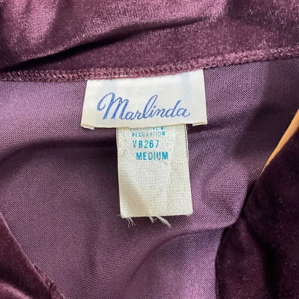 VINTAGE MARLINDA Velour Full Zip Robe - Picture 5 of 7
